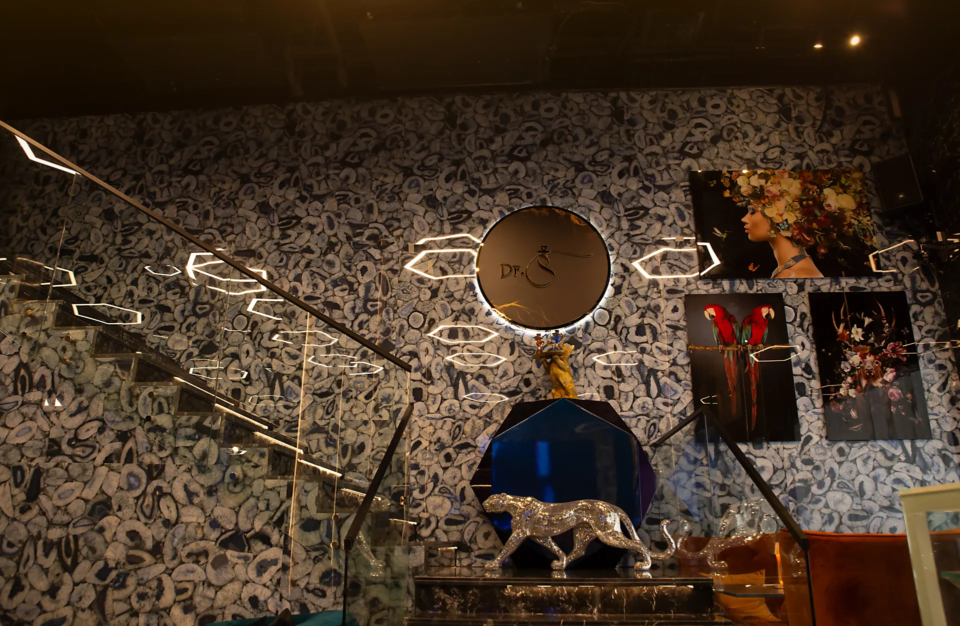 Lounge seating at Dr. Sheesha, Al Karama, Dubai