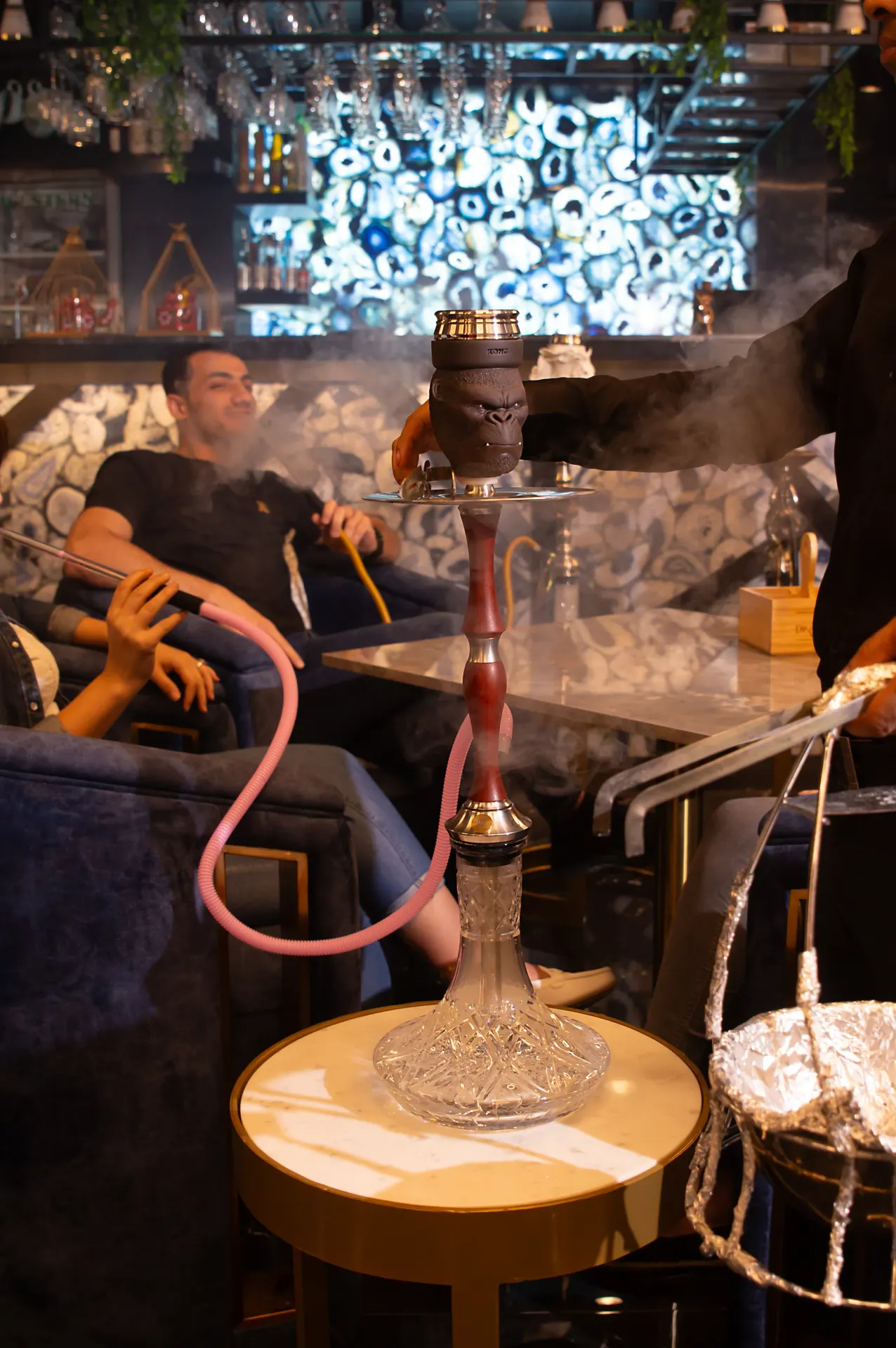 Lounge seating at Dr. Sheesha, Al Karama, Dubai