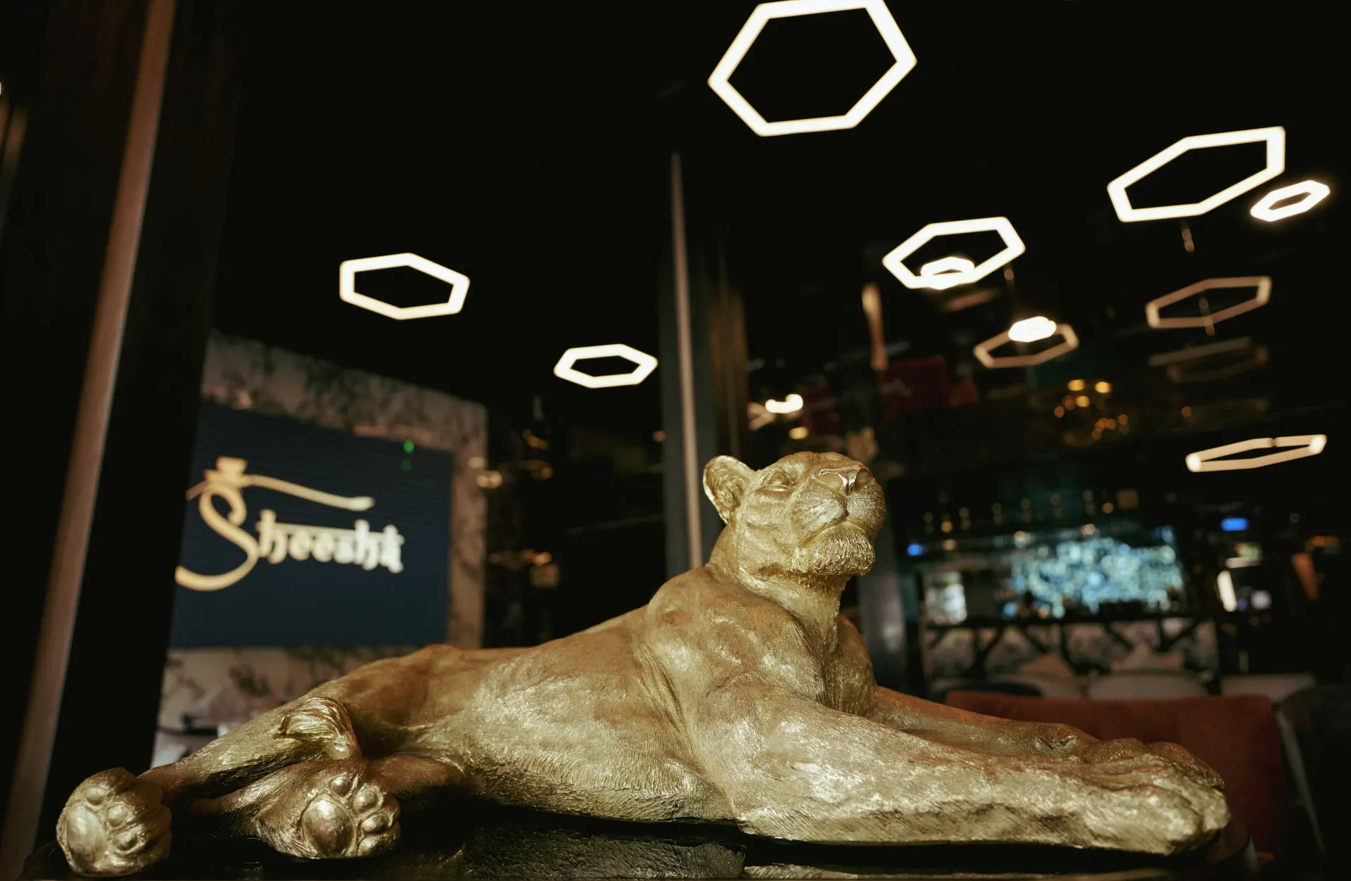 Interior of the Dr. Sheesha shisha cafe in Al Karama