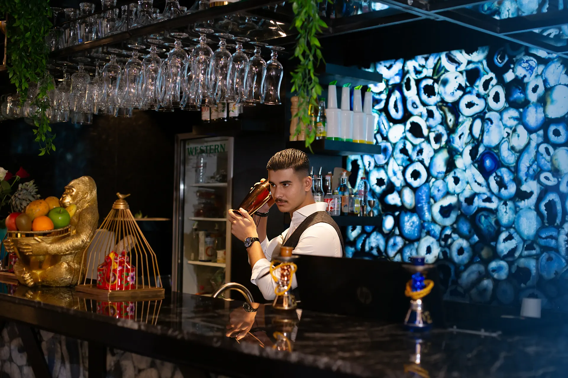 Chilled drink at Dr. Sheesha lounge, Al Karama