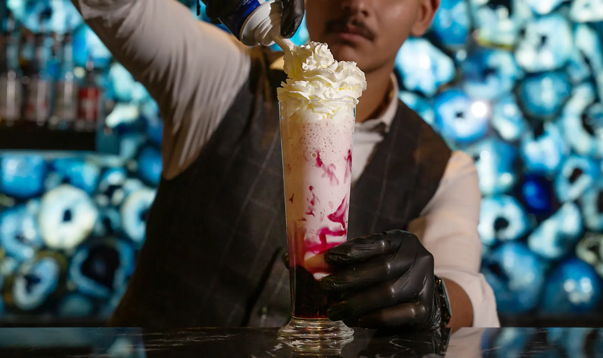 Chilled drink at Dr. Sheesha lounge, Al Karama