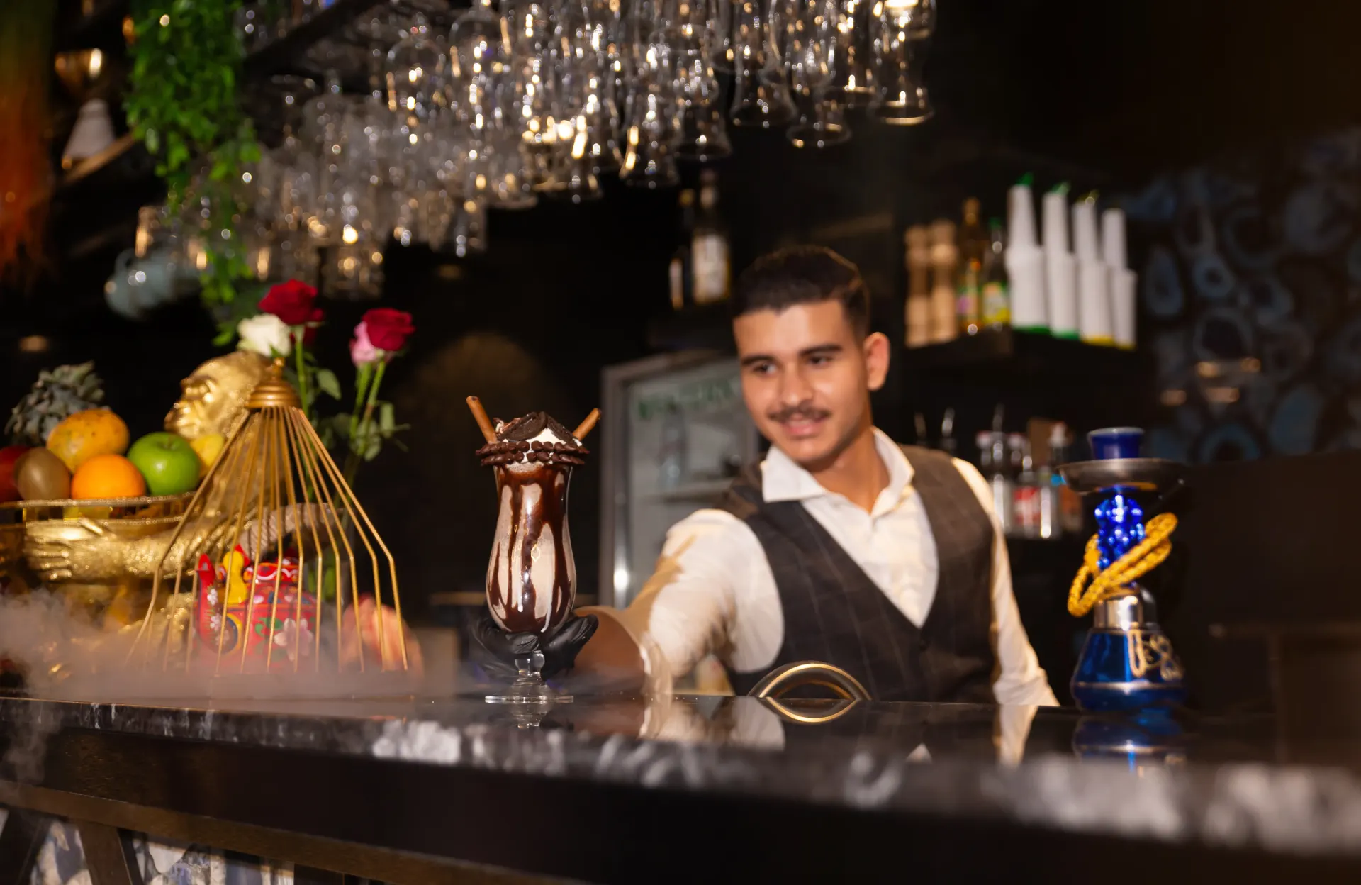 Specialty drink at the Dr. Sheesha shisha cafe, Dubai