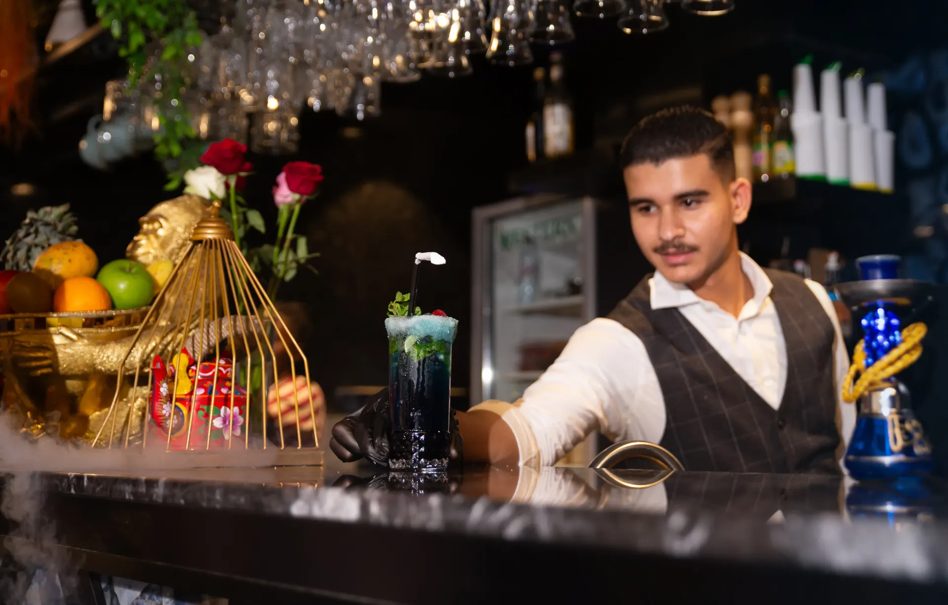 Chilled drink at Dr. Sheesha lounge, Al Karama
