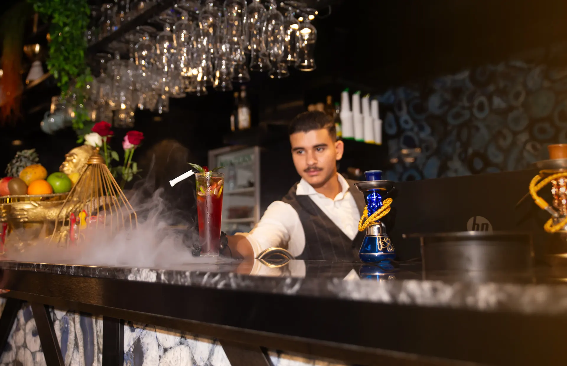 Specialty drink at the Dr. Sheesha shisha cafe, Dubai