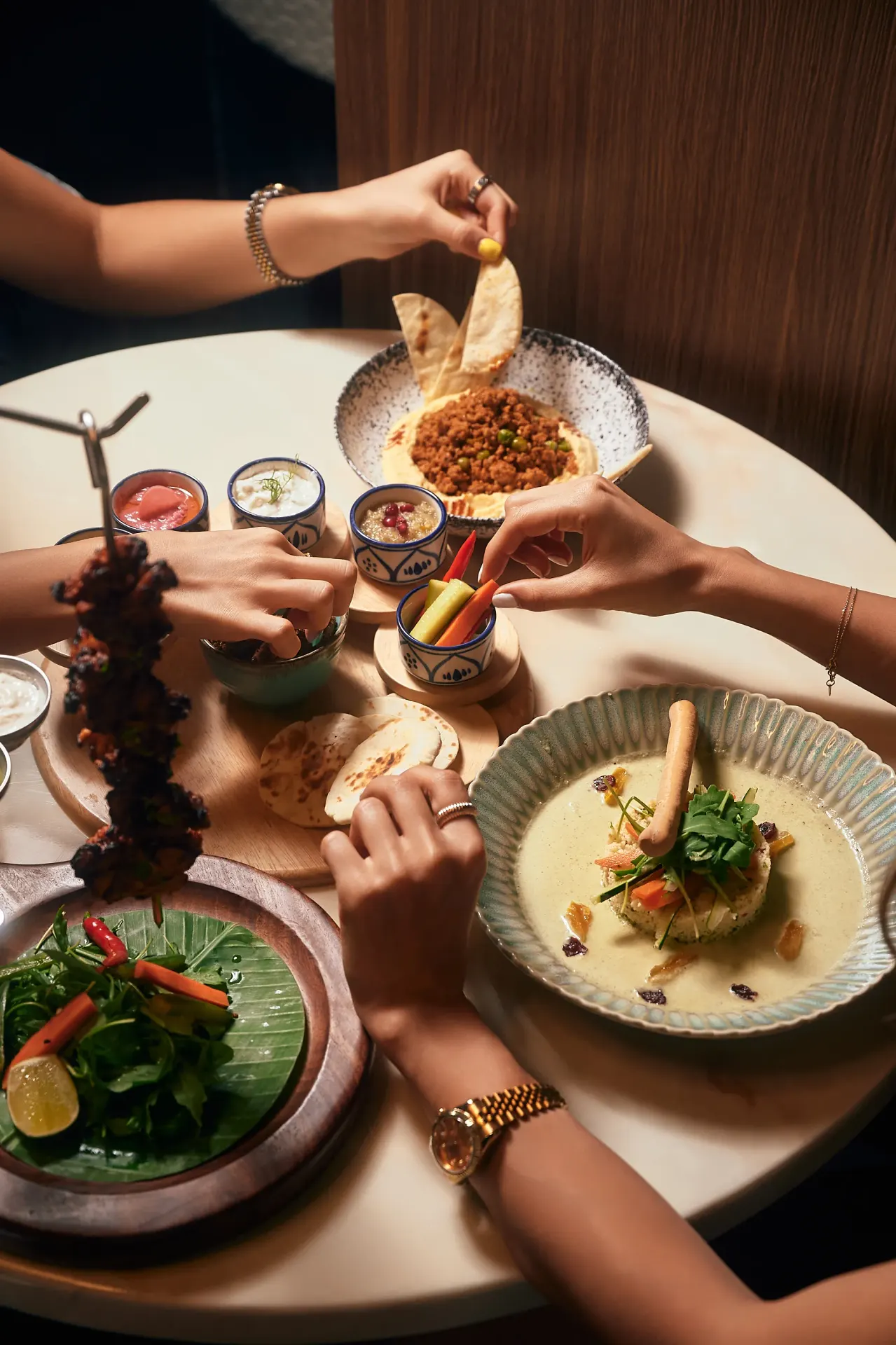 Sharing plate at Dr. Sheesha, Dubai